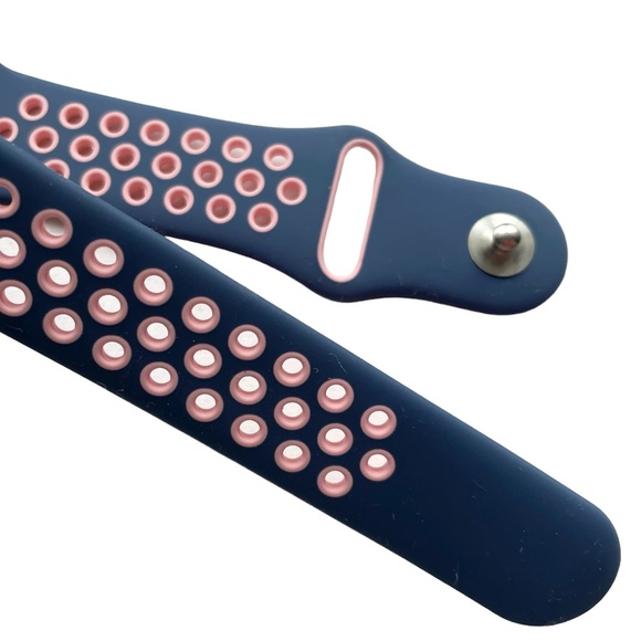 5/$20 NEW BLUE Pink Silicone Sport Band Apple Watch 38/40/41mm S/M - Picture 6 of 8